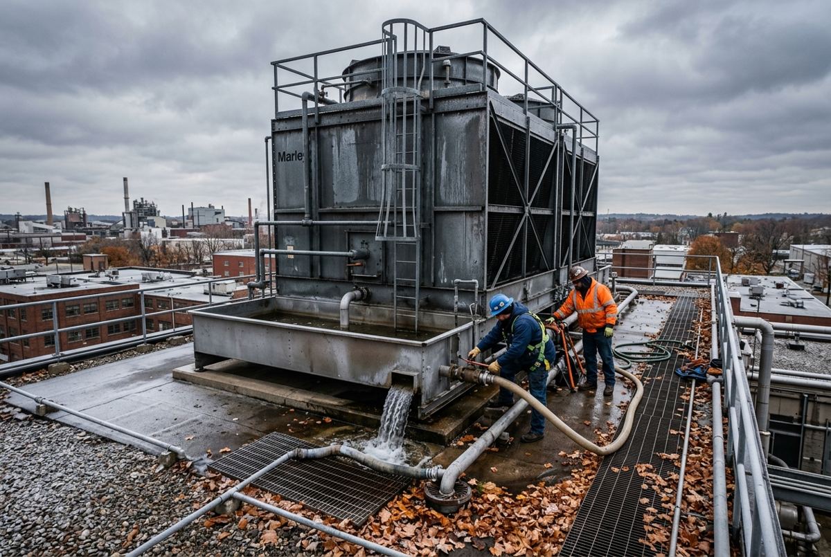 Cooling Tower & Chiller Winterization: A Fall Shutdown Guide for Commercial Buildings